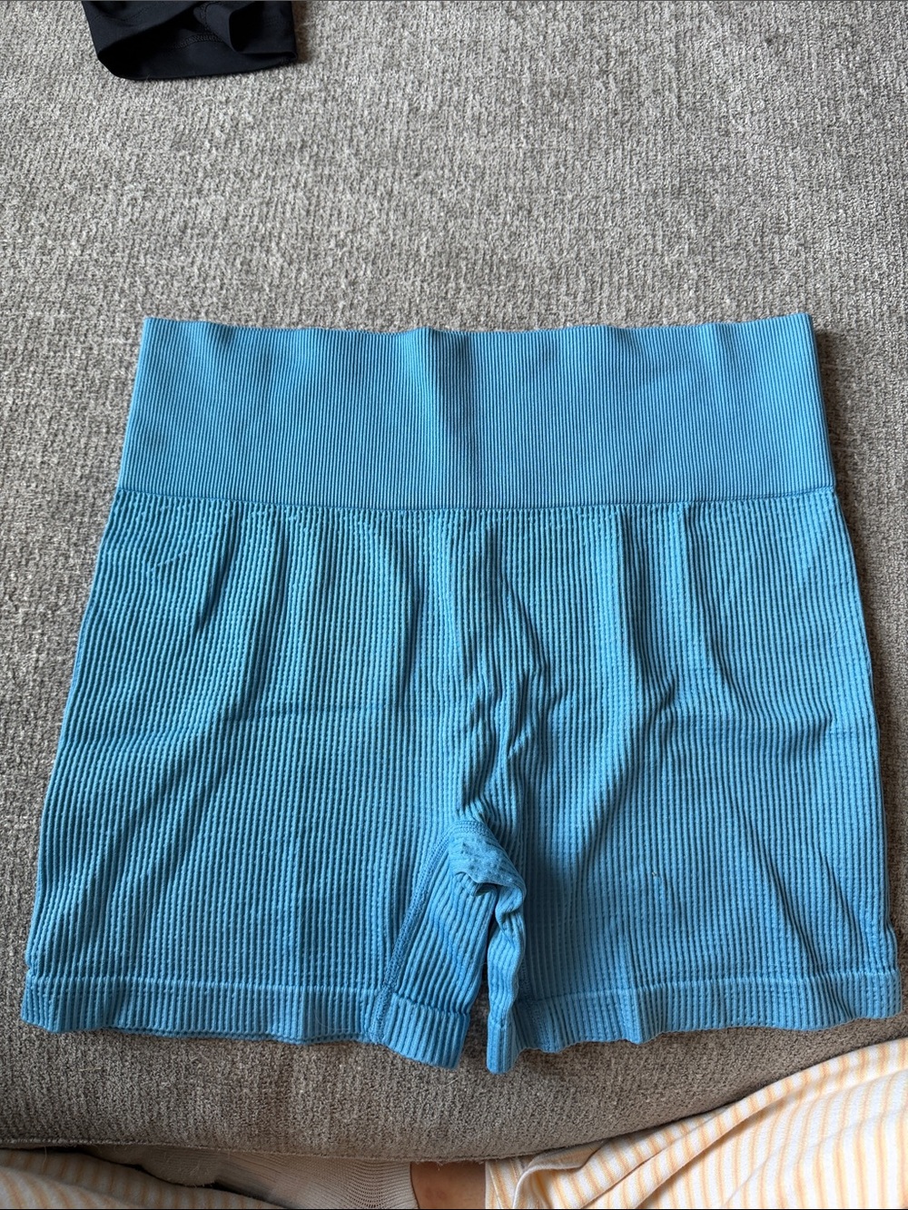 Colsie Blue Ribbed Bike Shorts